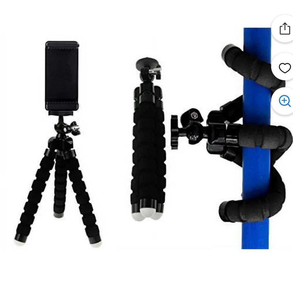 6.5" inch Flexible Tripod With Universal Mount for Smartphones - Picture 3 of 3